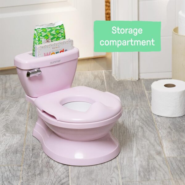Summer Infant by Ingenuity My Size Potty Pro in Pink, Toddler Potty Training Toilet, Lifelike Flushing Sound, for Ages 18 Months+, Up to 50 Pounds