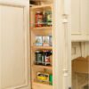 Rev-A-Shelf Kitchen Cabinet Pullout Wall Filler Wooden Organizer Slide Out Pantry Storage w/Soft-Close in Multiple Sizes, Maple Wood, 432-WFBBSC30-3C