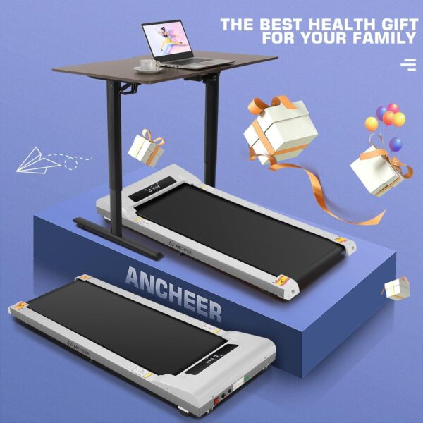 ANCHEER Walking Pad Under Desk Treadmill, 3 in 1 Portable Folding Treadmills for Home 300 lbs Weight Capacity, 2.5HP Quiet Compact Walking Jogging Running Machine with Remote Control and LED Display