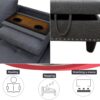 Sectional Couches with Ottoman Storage, Lounge Modular Sectional Sofa with Reversible Cup Holder, Modern Nail-Head L Shaped Couch for Living Room Furniture Sets, Bedroom, Gray