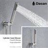 DASAN Tub Shower Faucets Sets Complete Bathtub Faucet Set Brushed Nickel Bathtub Shower System with Tub Spout, Bathroom Tub and Shower Faucet Combo Trim Kit with Rough-in Valve, DA-SS03BN-R10W