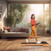 Walking Pad, High Grade Wood Under Desk Treadmill 300LBS Capacity, Max 3.5 HP Electric Treadmill for Home Office Installation-Free with Remote Control LED Display High