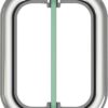 Shower Door Handle Back to Back Door Pull Handle for Sliding Glass Shower Door Stainless Steel Chrome Finish Tubular Sliding Door Handle 6 inch