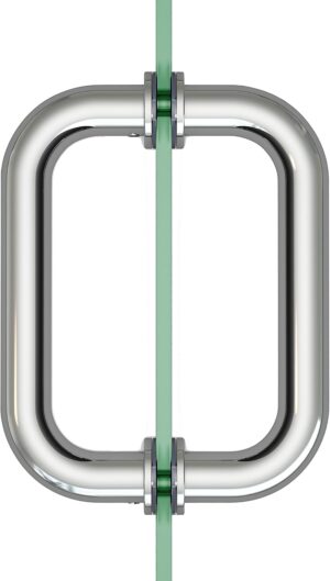 Shower Door Handle Back to Back Door Pull Handle for Sliding Glass Shower Door Stainless Steel Chrome Finish Tubular Sliding Door Handle 6 inch