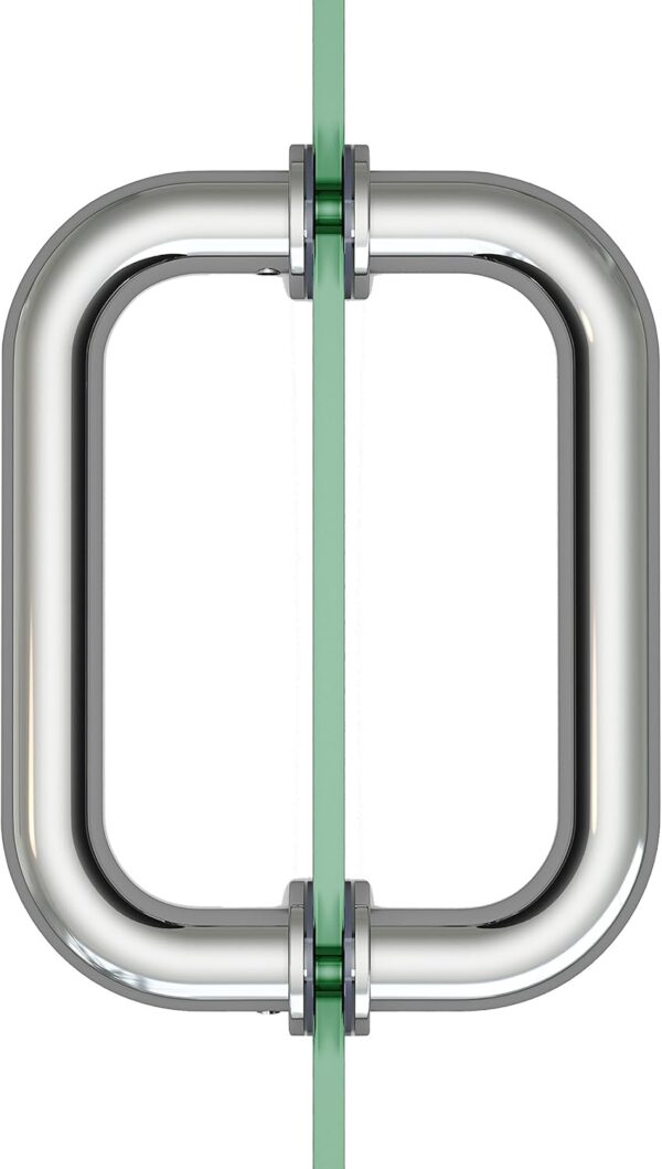 Shower Door Handle Back to Back Door Pull Handle for Sliding Glass Shower Door Stainless Steel Chrome Finish Tubular Sliding Door Handle 6 inch