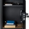 Amazon Basics Small Safe For Home, Steel Security, Electronic, Programmable Keypad Lock Box, 1.8 Cubic Feet, Black
