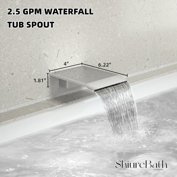 10 Inch Shower Faucet Set with Tub Spout Wall Mounted Shower System for Bathroom with High Pressure 10 Inch Rain Shower head and Handheld Shower Head Set, Polished Chrome