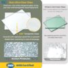DELAVIN 56-60.in W x 75.in H Frameless Shower Door, Water Repellent Glass Shower Door with 5/16" (8mm) Clear Tempered Glass, Easy Sliding Showe Door with Explosion-Proof Film, Stainless Steel