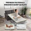 Convertible Pull Out Sofa Bed - Modern Sofa Sleeper Couch, Pull-Out Bed, 2 in 1 Loveseat Sofa Bed for Living Room & Bedroom, Futon Sofa Bed, Small Sofa Bed for Apartment, Grey
