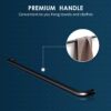 SUNNY SHOWER Glass Shower Door Frameless Double Sliding Shower Glass Door, 1/4 inch Clear Glass Shower Panel, Stainless Steel Hardware, Bathroom Sliding Door, Black Finish 46.5-48 in.W x 72 in.H
