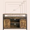 Yaheetech TV Stand, Entertainment Center with Storage Cabinets for 55 Inches TV, Barn Door TV Stand with Height Adjustable Shelves, Farmhouse TV Console for Living Room, 47 Inch
