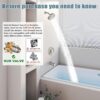 Aolemi Tub Shower Faucet Set With Valve Wall Mount Shower Trim Kit 6 Inch Bathtub Fixtures Rough-in Valve Single-Spray Shower Head System 5.3 Inch Tub Spout Brushed Nickel Modern