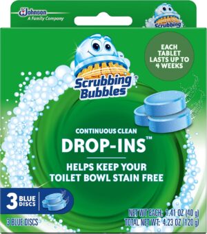 Scrubbing Bubbles Continuous Clean Toilet Drop Ins, Helps Prevent Limescale Buildup, 3 Count, Pack of 1