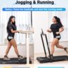 Lichico Walking Pad Under Desk Treadmill，Portable Small Treadmills for Home and Office，Super Quiet Brushless Motorized Walking Jogging Running Machine with Remote Control