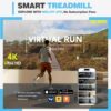 WELLFIT 2025 Smart Walking Pad Treadmill with 10% Incline & 4 MPH & 265+ lbs Capacity,40 dB Quiet Under Desk Walking Jogging Flat Mat Work for Home Office,APP/Remote Control,LED Display,No-Assembly