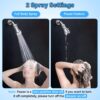 Enhon 2 Setting Pivoting Single Spray Shower Head with Shut Off Valve, Replacement for 52650-PK Compatible with Delta Shower, 2.5 GPM Brass Water Saving Shower Head 1 5/8" Diameter Spray Face(1 Pack)
