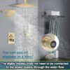 Shower System 12 Inches Rainfall Shower System Shower Head System for Bathroom 3 function shower system set Shower Faucet Rough-in Valve