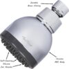 Aqua Elegante 3 Inch High Pressure Shower Head - Best Pressure Boosting, Wall Mount, Bathroom Showerhead For Low Flow Showers, 2.5 GPM - Chrome