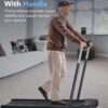 10% Incline Walking Pad Treadmills, Under Desk Treadmill 265/340+lb Capacity for Home Small Space, Portable Foldable Adjustable Incline Treadmill, Easy to Move and Upright Store, Mute Beep, Quieter