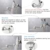 81Nb-gK2G-L._AC_SL1500_.jpg G-Promise All Metal 10" Dual Square Shower Head Combo | Rain Shower Head | Handheld Shower Wand | Adjustable | 3-Way Diverter | 71" Extra Long Hose - A Bathroom Upgrade(Brushed Nickel)