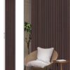 Wood Panels for Wall, Time-Saving Installation, Versatile Wood Slat Wall Decor, Enhanced Acoustic & Sound Proof Fluted Design for Home & Office, 2 Pcs Dark Walnut, 94.5x12.5 Inch