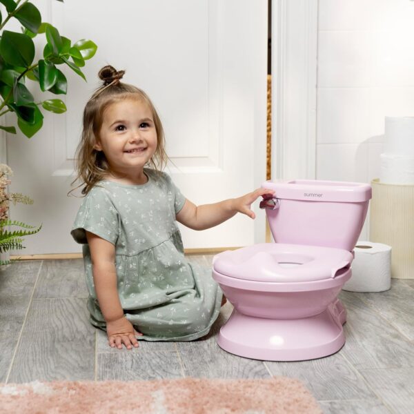 Summer Infant by Ingenuity My Size Potty Pro in Pink, Toddler Potty Training Toilet, Lifelike Flushing Sound, for Ages 18 Months+, Up to 50 Pounds