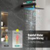 SR SUN RISE 12 Inches All Metal Bathtub Faucet Set Shower System with Tub Spout Square Rain Shower Head and Handheld Combo Shower Fixtues, Modern Valve and Trim Kit, Oil-Rubbed Bronze