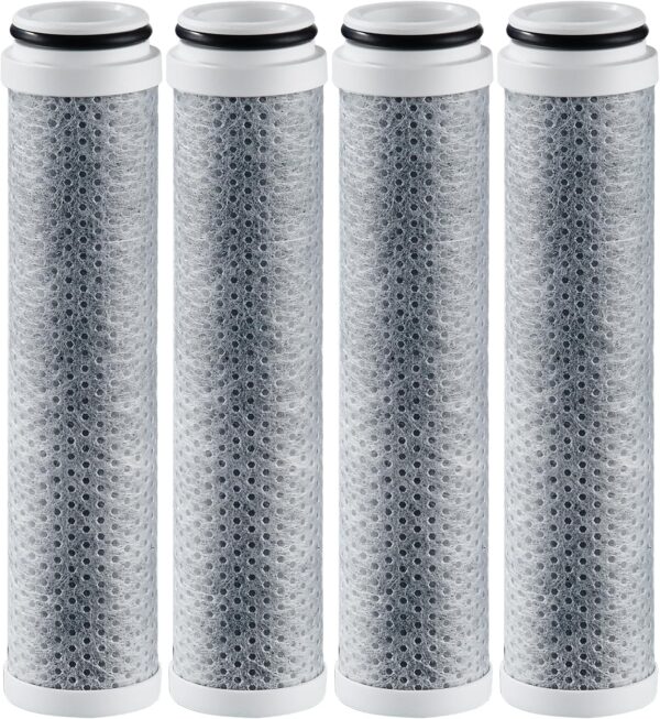Cobbe 4 Pack Replacement Filters for Handheld Shower Head - Filters Over 99% Of Chlorine - 2.0 Carbon Shower Head Filter System - Water Softener Filters Beads for Hard Water - Reduces Dry Itchy Skin
