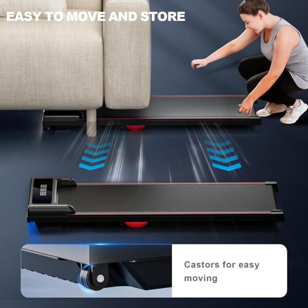 GORISE Walking Pad, Under Desk Treadmills for Home, Walking Pad with APP, Treadmills with Remote Control and LED Display, 3 in 1 Portable Walking Treadmill, Shock Absorption Design, 300 Lbs Capacity