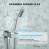 10 Inch Shower Faucet Set with Tub Spout Wall Mounted Shower System for Bathroom with High Pressure 10 Inch Rain Shower head and Handheld Shower Head Set, Polished Chrome