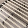 VECELO Upholstered Platform Queen Bed Frame with Fabric Headboard,Wooden Slats Support/No Box Spring Needed/Mattress Foundation,Dark Grey