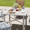 YITAHOME 5-Piece Outdoor Patio Dining Sets, Elegant Wicker Furniture with 4 Swivel Dining Chairs & 2" Umbrella Hole Wood-Grain Table for Garden, Patio, and Balcony