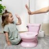 Summer Infant by Ingenuity My Size Potty Pro in Pink, Toddler Potty Training Toilet, Lifelike Flushing Sound, for Ages 18 Months+, Up to 50 Pounds