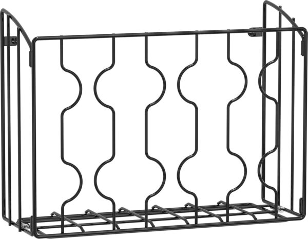 Simple Houseware Wall Door Mount Kitchen Wrap Organizer Rack, Black