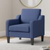 VINGLI Modern Accent Chairs Set of 2,Comfy Blue Armchair for Bedroom,Living Room Upholstered Sofa Chair Reading Chair for Small Spaces