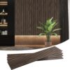 4 Pack Wood Wall Panels, MDF Soundproof 3D Wall Paneling for Interior Wall Decor, Wood Textured Acoustic Fluted Accent Wall Panel,Sound Absorbing,Walnut, 94 Inch