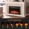 32" Electric Fireplace Inserts Heater - Recessed Fire Places Electric Fireplace Insert with Remote Control, 8H Timer, 6 Brightness Settings, 750 | 1500W, (32" W x 22" H) Black