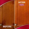 Weiman Cabinet & Wood Clean & Shine Spray - Furniture, Kitchen Cabinets, Baseboard & Trim, Fresh Almond Scent, Microfiber Cloth Included