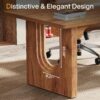 Tribesigns Modern Executive Desk, 70.9" Large Office Computer Desk, Conference Table Meeting Room Table, Simple Workstation Business Furniture for Home Office, Brown