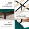 VECELO Full Bed Frame Platform Bed Frame with Upholstered Headboard, Strong Frame and Wooden Slats Support, Strong Weight Capacity, Non-Slip and Noise-Free, Easy Assembly,Dark Green