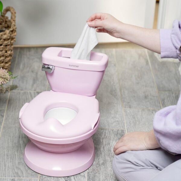 Summer Infant by Ingenuity My Size Potty Pro in Pink, Toddler Potty Training Toilet, Lifelike Flushing Sound, for Ages 18 Months+, Up to 50 Pounds