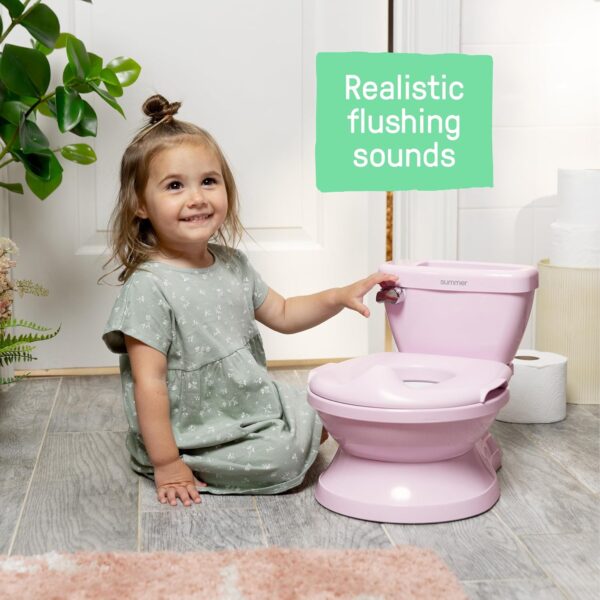 Summer Infant by Ingenuity My Size Potty Pro in Pink, Toddler Potty Training Toilet, Lifelike Flushing Sound, for Ages 18 Months+, Up to 50 Pounds