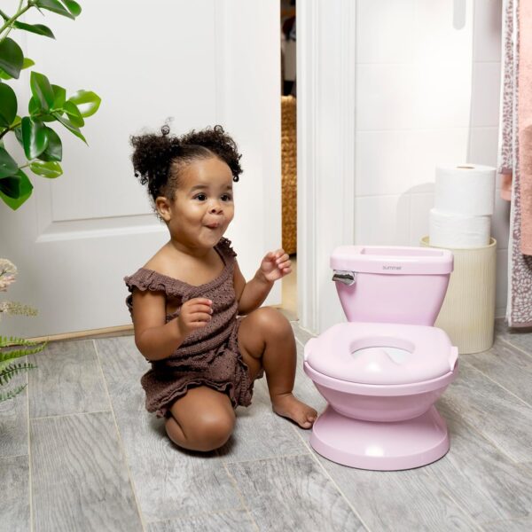 Summer Infant by Ingenuity My Size Potty Pro in Pink, Toddler Potty Training Toilet, Lifelike Flushing Sound, for Ages 18 Months+, Up to 50 Pounds