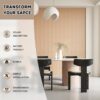 WPC Slat Wall Paneling,8-Pack 3D WPC Wood Wall Panels,Acoustic Wall Panels for Interior Wall Decor,Living Room,Bedroom,Oak,95 x 6 in