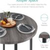 Best Choice Products 5-Piece Modern Round Counter Height Dining Set for Home Kitchen, Dining Room w/ 4 Chairs, 1.5in Thick Table - Gray