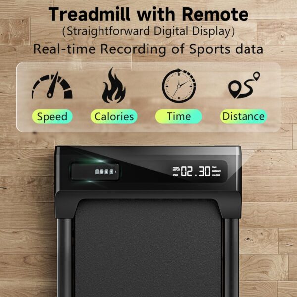 Walking Pad Treadmill Under Desk,Walking Pad for Office Home,265 lbs Capacity Portable Mini Treadmill, 2.5HP 2 in 1 Walking Jogging with Remote Control, LED Display
