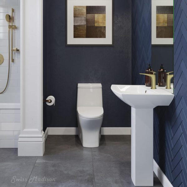 Swiss Madison Well Made Forever SM-1T277, Sublime II One-Piece Round Toilet, 10" Rough-In 1.1/1.6 gpf