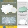 DELAVIN 56-59 in. W x 59 in. H Semi-Frameless Double Sliding Tub Shower Door, Water Repellent Bathtub Door, SGCC Tempered Bathtub Glass Door with Explosion-Proof Film, Stainless Steel Hardware