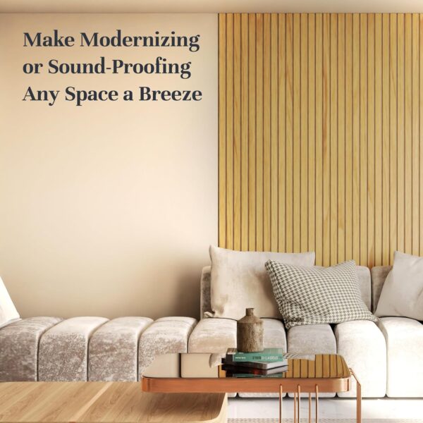 5 Wood Slat Wall Brackets for Custom Built Wood Paneling - Creatw Wall Panels for Indoors or Outdoors with Rustproof Steel Brackets - Slats for Mounting Acoustic Panels by Ash Harbor