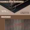 93.7"x12.6" Wood Slat Wall Panel with Felt Backing, 2 Pack Fluted Sound Absorbing Wood Panel for Stylish Decor and Noise Reduction, Walnut